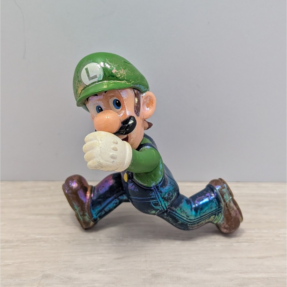 Luigi Figure 2.5" Rainbow Gloss Power Nintendo Super Mario Bros Jakks
